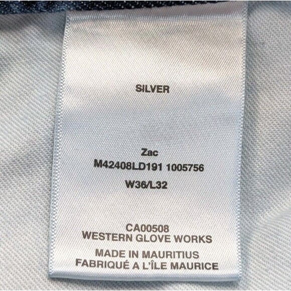 Men’s Silver Jeans Co Zac Classic Straight Denim Jeans W36 L32 Medium Wash - Picture 6 of 9